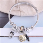 occidental style fashion  Metal all-PurposeD concise lovely cat love pendant more elements personality bangle