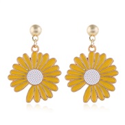 Korean style fashion  sweet concise chrysanthemum personality ear stud