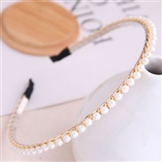 Korean style fashion   all-Purpose brief Pearl lady concise Headband Headband