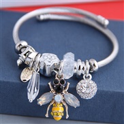 occidental style fashion  Metal all-PurposeD sweet more elements pendant personality bangle