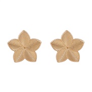 ( Flower)Korea big temperament Alloy butterfly flowers geometry more style earrings ear stud woman