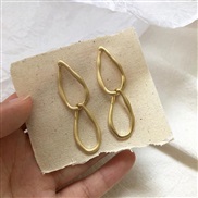 silver high retro personality earring temperament all-Purpose occidental style Metal exaggerating Irregular earri