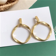 silver high retro personality earring temperament all-Purpose occidental style Metal exaggerating Irregular earri