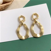 silver high retro personality earring temperament all-Purpose occidental style Metal exaggerating Irregular earri