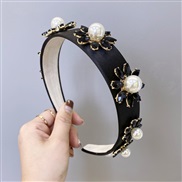 ( black)apan and Koreains eadband candy pure color surface diamond Pearl flowers eadband head woman