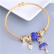 occidental style fashion  Metal all-PurposeD concise flash diamond cartoon pendant more elements personality bangle