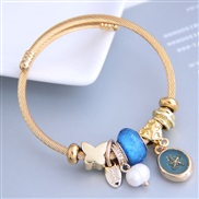 occidental style fashion  Metal all-PurposeD sweet more elements pendant personality bangle