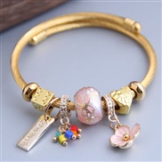 occidental style fashion  Metal all-PurposeD sweet flowers pendant more elements personality bangle