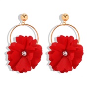 Korea all-Purpose flowers diamond earrings woman fresh sweet Cloth arring