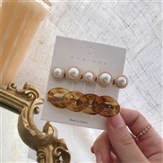 Korean styleins Pearl hair clip set brief wind chain Word