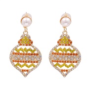 ( yellow)fashion ethnic style arring occidental style exaggerating hollow earrings fruits earring woman