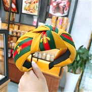 ( yellow+ green)occidental style wind samll eadband pure color Cloth width eadband lady