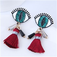 fine Korean style fashion all-Purpose Metal eyes tassel ear stud