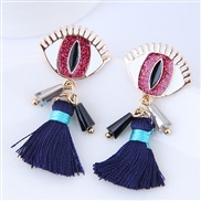 fine Korean style fashion all-Purpose Metal eyes tassel ear stud