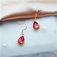 ( red)silver crystal temperament earrings samll retro zircon Rhinestone ear stud