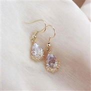 ( white)silver crystal temperament earrings samll retro zircon Rhinestone ear stud