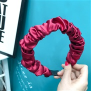 ( Burgundy)spring summer pure color eadband sweet head Korean style head buckle