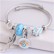 occidental style fashion  Metal all-PurposeD angel wings  eyes  pendant more elements personality bangle