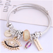 occidental style fashion  Metal all-PurposeD  eyes  concise drop pendant more elements personality bangle