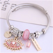 occidental style fashion  Metal all-PurposeD  eyes  concise drop pendant more elements personality bangle