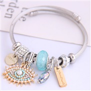 occidental style fashion  Metal all-PurposeD  eyes  concise drop pendant more elements personality bangle