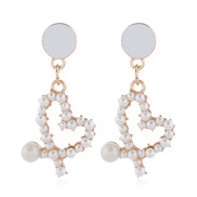 fine Korean style fashion  sweetOL  concise love Pearl personality ear stud