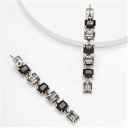 ( black)earrings spring long style Alloy diamond Acrylic earrings occidental style temperament earring