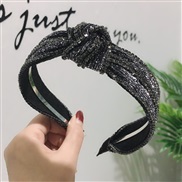 ( black)occidental style creative style Rhinestone high-end fine Korean style Headband super fashion Headband woman