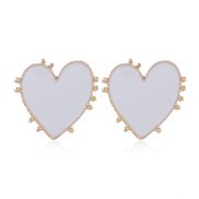 occidental style fashion  Metal color love exaggerating temperament ear stud