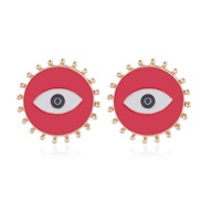 occidental style fashion  Metal color eyes exaggerating temperament ear stud