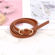 ( brown)lady belt fashion Dress all-Purposeu samll belt Korean style belt