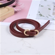 ( Burgundy)lady belt fashion Dress all-Purposeu samll belt Korean style belt