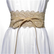 occidental style lady multicolor Optional width Girdle  lace flower ornament width belt  women belt