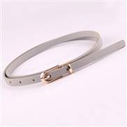 ( gray)multicolor ornament Dress sweater belt lady all-Purpose bucklePU samll belt Korean style belt