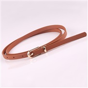 ( camel)multicolor ornament Dress sweater belt lady all-Purpose bucklePU samll belt Korean style belt