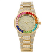 (Gold) damond day fully-jewelled lady watch woman watch-face damond wrst-watches