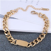 occidental style fashion Metal concise titanium steel personality temperament bracelet