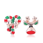 Korean style fashion  sweetOL Metal concise christmas series asymmetry personality ear stud