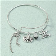 (BZnangua) occidental style diy Metal skull pendant bangle