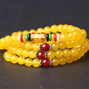 (B yellow ) agate  multilayer cat bracelet man woman  Word