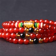 (B red ) agate  multilayer cat bracelet man woman  Word