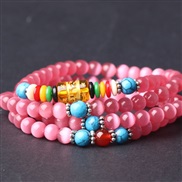 (B ) agate  multilayer cat bracelet man woman  Word