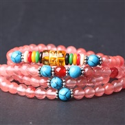 (B red ) agate  multilayer cat bracelet man woman  Word