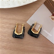 ( gray)Korea temperament highu earrings retro wind ear stud personality all-Purpose arring