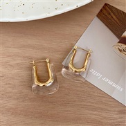 ( transparent)Korea temperament highu earrings retro wind ear stud personality all-Purpose arring