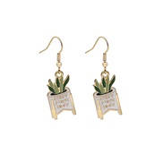 apan and Korea cartoon earrings  sweet lovely leaves earring student summer day arring