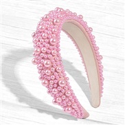 ( Pink) occidental style Korean style thick big samll Pearl eadband eadband super sweet woman