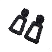 ( black) occidental style fashion geometry Metal creative big earring personality creative earrings