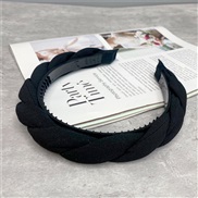 ( black)Autumn and Winter twisted Headband color high Headband retro temperament head