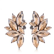 occidental style fashion  Metal shine branches and leaves personality temperament ear stud